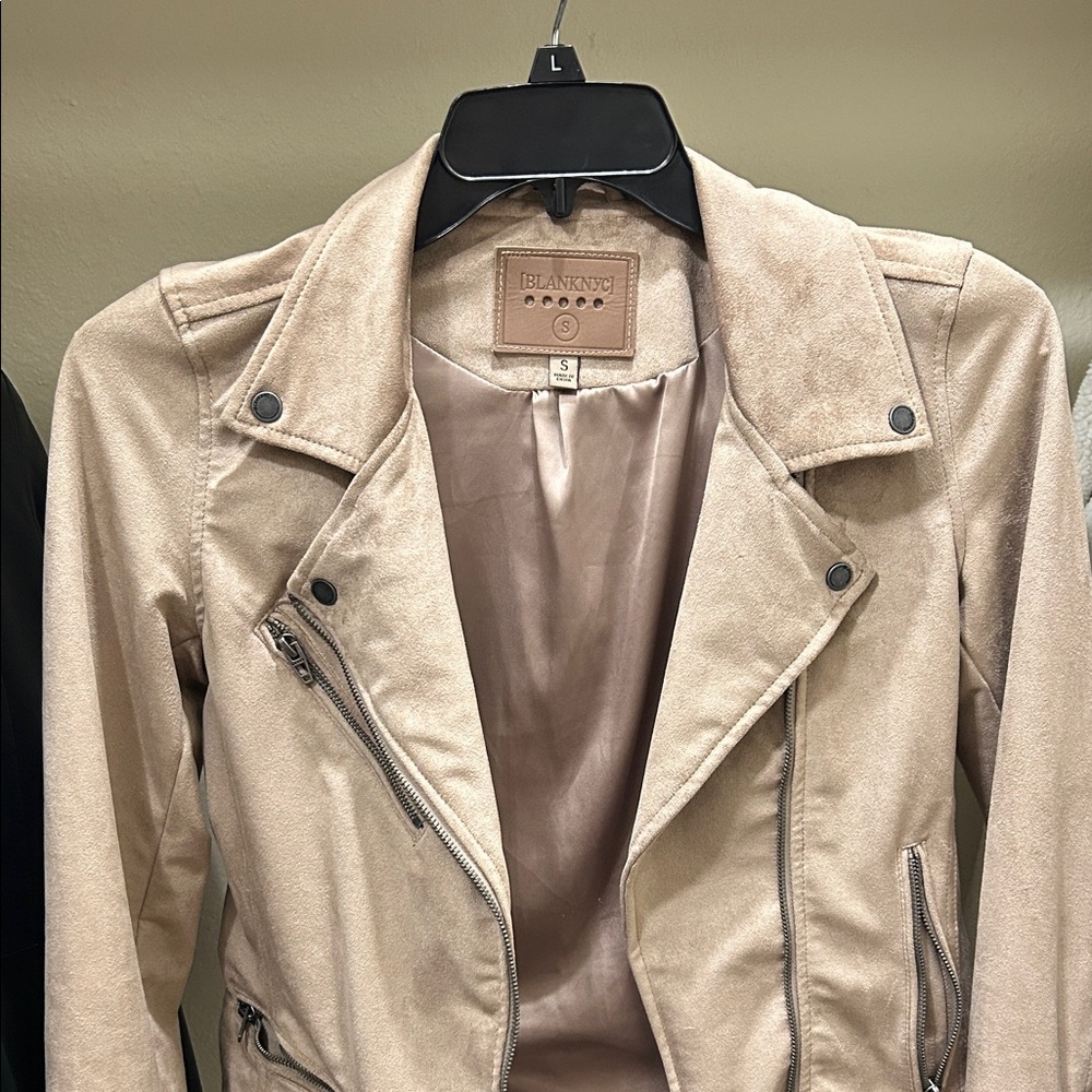 Blank NYC Light Tan Leather Jacket